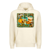 Sandshell just a girl who loves fall background Premium Hoodie - Jasminsmagicworld