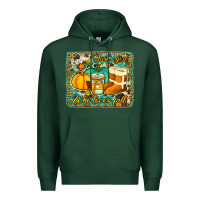 Sports Green just a girl who loves fall background Premium Hoodie - Jasminsmagicworld