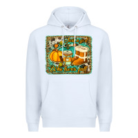 White just a girl who loves fall background Premium Hoodie - Jasminsmagicworld