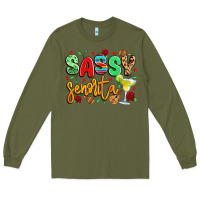 Army Green sassy senorita Long Sleeve Tee - LillyAllenDesigns