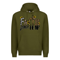 Army Green faith over fear Premium Hoodie - CowhideDigitalArt
