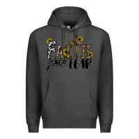 Charcoal Heather faith over fear Premium Hoodie - CowhideDigitalArt