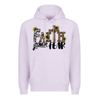 Lilac faith over fear Premium Hoodie - CowhideDigitalArt