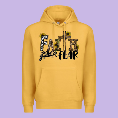 Faith Over Fear Premium Hoodie Designed By Cowhidedigitalart