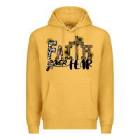Mustard faith over fear Premium Hoodie - CowhideDigitalArt
