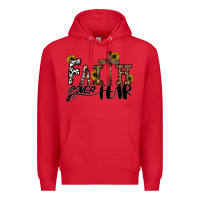 Red faith over fear Premium Hoodie - CowhideDigitalArt