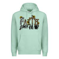 Seafoam faith over fear Premium Hoodie - CowhideDigitalArt