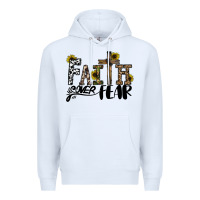 White faith over fear Premium Hoodie - CowhideDigitalArt