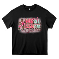 Black heal cancer luke 1 37 Heavy Core Tee - CowGirlArtShop