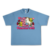 Pebble Blue My first valentine's day unicorn Urban Heavy Tee - FaDigitalArtStudio