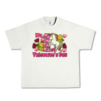 Pistachio My first valentine's day unicorn Urban Heavy Tee - FaDigitalArtStudio