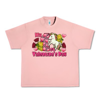Salmon My first valentine's day unicorn Urban Heavy Tee - FaDigitalArtStudio