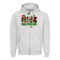 Dove Grey feliz navidad Zipper Hoodie - JahusDesignShop