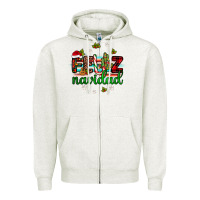 Oatmeal Heather feliz navidad Zipper Hoodie - JahusDesignShop