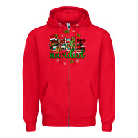 Red feliz navidad Zipper Hoodie - JahusDesignShop