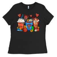 Black Basketball Coffee Cups Ladies Tee - FaDigitalArtStudio