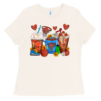 Bone Basketball Coffee Cups Ladies Tee - FaDigitalArtStudio