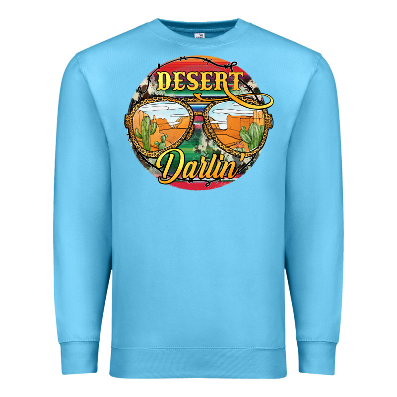 Desert Darlin' Sunglassess Premium Sweatshirt by JahusDesignShop | Teevron