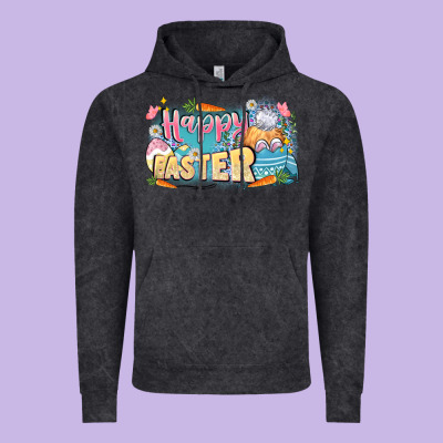 Happy Easter Vintage Hoodie Designed By Lillyallendesigns