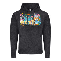 Vintage Black Happy Easter Vintage Hoodie - LillyAllenDesigns