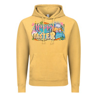 Vintage Mustard Happy Easter Vintage Hoodie - LillyAllenDesigns