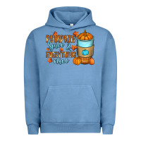 Pigment Pebble Blue Pumpkin spice and everything nice Urban Hoodie - RanaPortraitStore