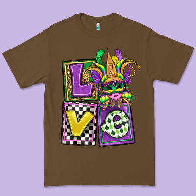 Love Mardi Gras Premium Tee Designed By Oliviacreatesart