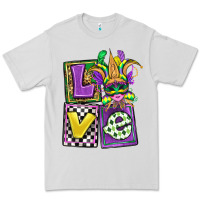 Dove Grey love mardi gras Premium Tee - OliviaCreatesArt