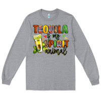 Heather Grey tequila is my spirit animal Long Sleeve Tee - LillyAllenDesigns