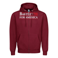 Burgundy barlet for america Zipper Hoodie - maiPhamDesign