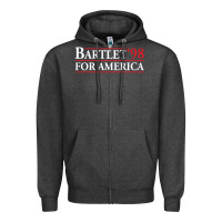 Charcoal Heather barlet for america Zipper Hoodie - maiPhamDesign