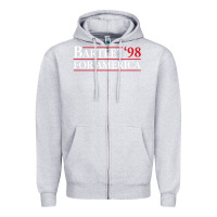 Heather Grey barlet for america Zipper Hoodie - maiPhamDesign