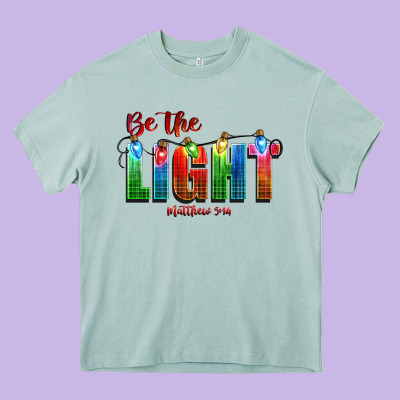 Be The Light Matthew 5 14 Heavy Core Tee Designed By Cowgirlartshop