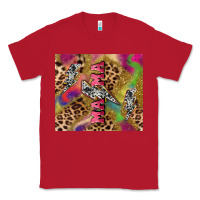 Red Colorful leopard lightning bolt tumbler mother's Classic Tee - HowdyJamesFarm