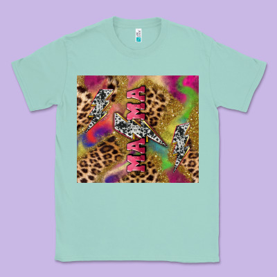 Colorful Leopard Lightning Bolt Tumbler Mother's Classic Tee Designed By Howdyjamesfarm