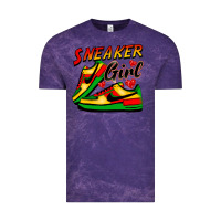 Cloud Purple sneaker girl Vintage Tee - FaDigitalArtStudio