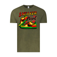 Vintage Olive sneaker girl Vintage Tee - FaDigitalArtStudio
