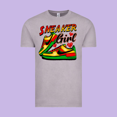 Sneaker Girl Vintage Tee Designed By Fadigitalartstudio