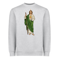 Heather Grey san judas1 Heavyweight Sweatshirt - JahusDesignShop