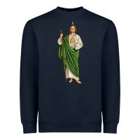 Navy san judas1 Heavyweight Sweatshirt - JahusDesignShop