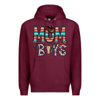 Burgundy mom of boys Premium Hoodie - CowhideDigitalArt