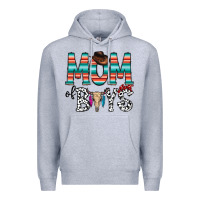 Heather Grey mom of boys Premium Hoodie - CowhideDigitalArt