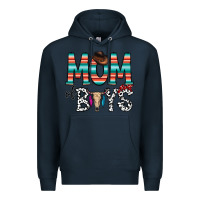 Navy mom of boys Premium Hoodie - CowhideDigitalArt