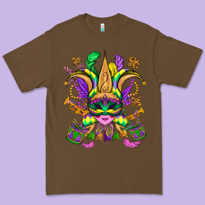 Mardi Gras Mask Premium Tee Designed By Oliviacreatesart