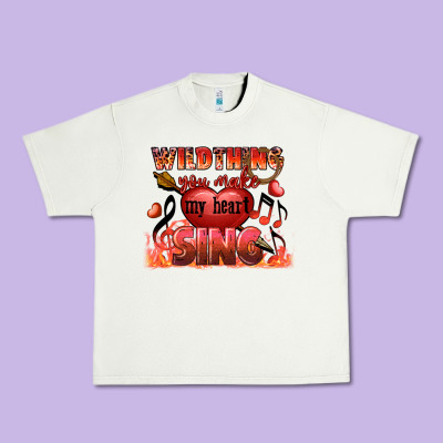 Valentine's Day Wild Thing You Make My Heart Sing Urban Heavy Tee Designed By Fadigitalartstudio