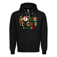 Black teacher Christmas Zipper Hoodie - JahusDesignShop