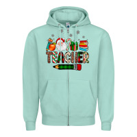 Seafoam teacher Christmas Zipper Hoodie - JahusDesignShop