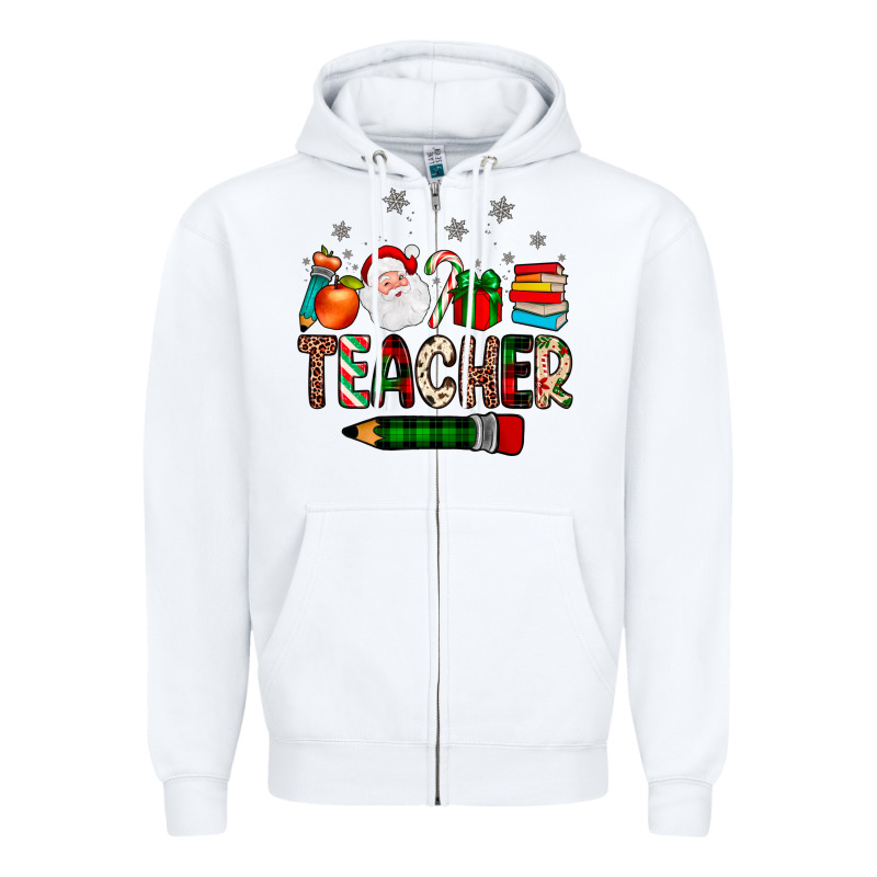 Teacher Christmas Zipper Hoodie by JahusDesignShop | Teevron