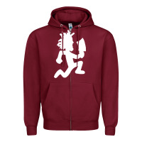 Burgundy hatchetman Zipper Hoodie - maiPhamDesign
