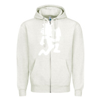 Oatmeal Heather hatchetman Zipper Hoodie - maiPhamDesign